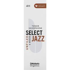 Rico D'Addario Organisch Select Jazz Unfiled Tenor Saxophon-Stimmzungen Saxophonrohre Das erste und einzige Bio-Schilfrohr 4 Hart, 5 Packung