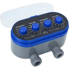 vidaXL Double Outlet Water Timer with Ball Valves Irrigation Automatic