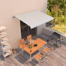 VidaXL Patio Awnings vidaXL Automatic Retractable Awning 118.1'x98.4' Cream