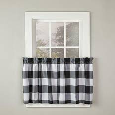 SKL Home Paire De Rideaux Tages Grandin 57x36 Knight Blanc/Noir