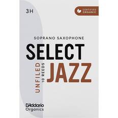 Rico D'Addario Organic Select Jazz Unfiled Soprano Sax Reeds, 3H 10 Pack