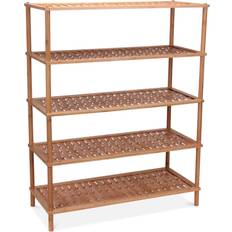 Beige Hallway Furniture & Accessories Household Essentials 5-Tier Shoe Rack