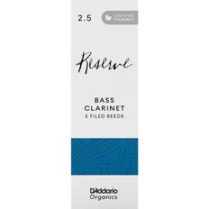 Rico D'Addario Organic Reserve Bass Clarinet Reeds, 2.5 5 Pack