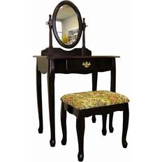 Yellow Dressing Tables Benjara Wooden Vanity Set with Dressing Table