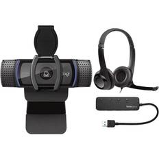 Webcams Logitech C920S Pro HD Webcam with H390 USB Headset with Mic Bundle