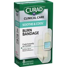 First Aid Curad Soothe & Cool Clear Gel Bandages, Assorted, 8/box