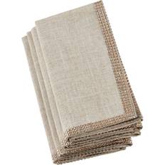 Saro Lifestyle 315.CH20S Studded Linen Blend Cloth Napkin Beige (50.8x)