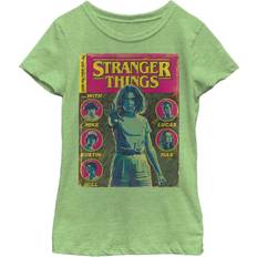 Children's Clothing Fifth Sun Girl's Stranger Things Vintage Comic Book Cover Child T-Shirt Green Apple