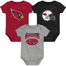 Organic/Recycled Materials Bodysuits Outerstuff Infant Cardinal/Black/Heathered Gray Arizona Cardinals 3-Pack Game On Bodysuit Set, Infant Boy's, Months