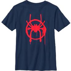 Children's Clothing Fifth Sun Boy's Marvel Spider-Man: Into the Spider-Verse Symbol Child T-Shirt Navy Blue