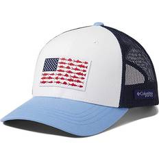 Columbia Caps Children's Clothing Columbia Youth White Fish Flag Mesh Snapback Hat