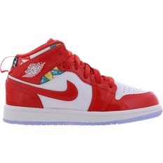 Nike Air Jordan 1 Mid SE PS - Chile Red/White/Pollen