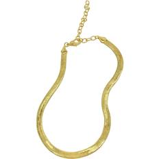 Adornia 14K Plated Herringbone Snake Chain Necklace