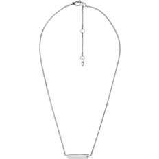 Fossil Necklaces Fossil Lane Stainless Steel Bar Chain Necklace Silver-Tone