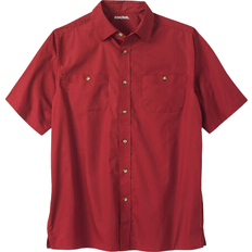 KingSize Short-Sleeve Pocket Sport Shirt - Rich Burgundy