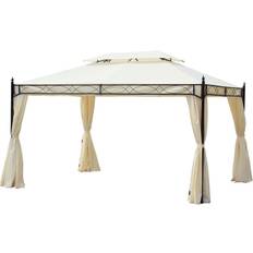 Trädgård & Utemiljö OutSunny Lyxig Paviliong 3 x 4 m Beige