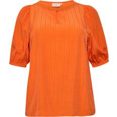 Kaffe Curve Kaffe Curve KCsilje Blusar Orange av 58% Viskos, 42% Polyester, för Dam
