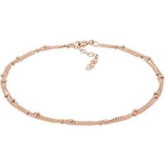 Or Rose Chevilles Elli Fußschmuck Basic Kugelkette Sommer Strand Zeitlos 925 Silber Rosegold 1011448031