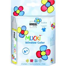 Schwarz Fingerfarben Kreul Window Color Pen MUCKI, 4er-Set