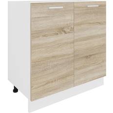 Eg - Hvid Vitrineskabe VCM Esilo 80 Køkken Skab 80 cm Vitrineskab