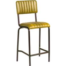 Leathers Bar Stools Creme Mid Ribbed Bar Stool