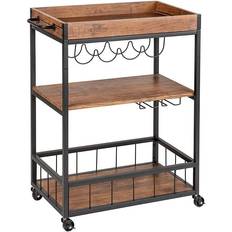 Bruin Trolley Tafels Wenko Trolley Rustico Hout Zwart