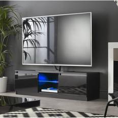 65" tv stand cabinet Modern Black TV Bench 140x35cm