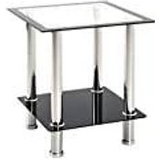 HAKU Möbel d'Appoint en Verre Sacha 46 cm Noir Table Basse