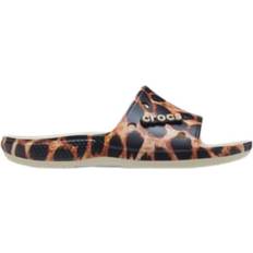 Crocs Classic Slide - Bone/Leopard Animal Remix