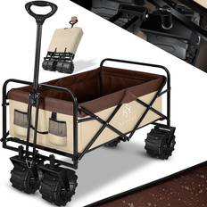 Carrelli multiuso Kesser Carrello a mano pieghevole con pneumatici larghi Carrello da trasporto carrello per attrezzature incl. 2 tasche a rete pieghevole pneumatici