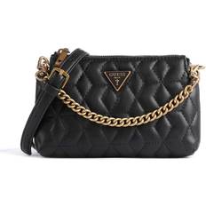 Guess Mini Textile Crossbody Bag - Black