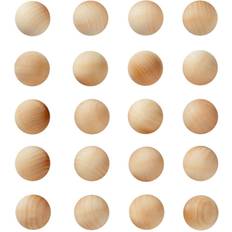 Brown DIY Juvale 1.5 Inch Wooden Balls for Crafts, Unfinished Round Wood Spheres for DIY Projects 20 Pack