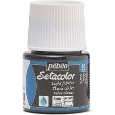 Schwarz Ölfarben Pebeo Setacolor Light Fabrics Paint 45-Milliliter Bottle, Black