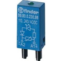 Finder Indstiksmodul Med EMC-Bestykning Af Relæspolen Med Friløbsdiode Med LED 99.80.9.024.90 Lysfarve Rød 1 stk