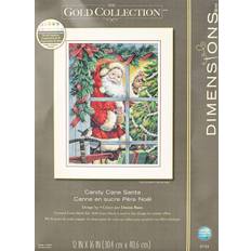 Dimensions Dimensions 12" x 16" Candy Cane Santa Counted Cross Stitch Kit