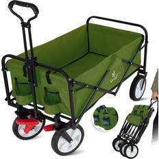 Carretillas de utilidad Kesser Carretilla de mano plegable Carretilla de transporte Carretilla para material incl. 2 bolsillos de rejilla y tapa plegable neumáticos de pvc hasta 80