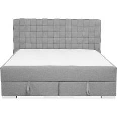 Kontinentalsenge på tilbud Florence 109 Double Gris Tapisserie 160x214x109 cm Lit Continental