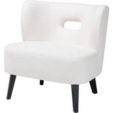 Baxton Studio White Armchairs Baxton Studio Naara Collection Armchair