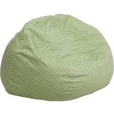 Flash Furniture Duncan Oversized Green Dot Refillable Bean Bag Chair