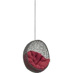 Outdoor Hanging Chairs modway Hide Collection EEI-2654-GRY-RED