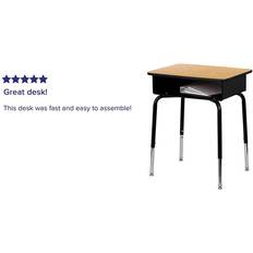 Furniture Flash Furniture Open Front Student —Natural Writing Desk