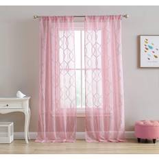 Laura Ashley Pink Curtains Laura Ashley Lattice Sheer Curtains 38 W x 84 L Pink