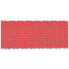 Red Plotter Paper Corrugated Paper Roll 48' ft Holiday Brick 0012511