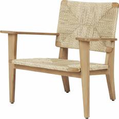 Natural Lounge Chairs GUBI F-Chair Outdoor Teak Lounge Chair