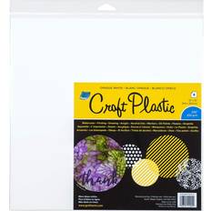 Grafix Plastic Sheets 12"X12" 4/Pkg-Opaque White .010, Multi