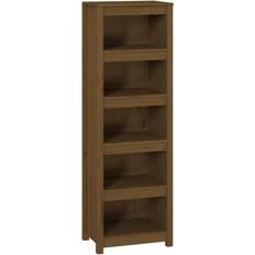 vidaXL Honey brown, Solid Pine Cabinet Display Book Shelf