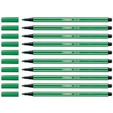 Stabilo Pen 68 Green Felt Tips 10 Units