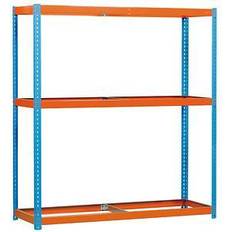 Cajas de Montaje en Pared Estanteria sin baldas ecoforte 3 azul/naranja 200x150x60cm