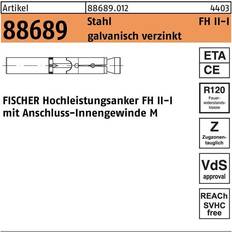 Vis vente Fischer Innengewindeanker FH II 12/M6 I 77.5 mm 12 mm 520358