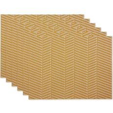 Yellow Place Mats Design Imports Honey Textured Twill Weave Place Mat Yellow, Green, Gold (48.26x)